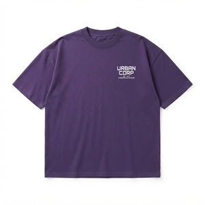 Camisetas Oversize de Algodón 100% de Corte Holgado al por Mayor, de Secado Rápido, con Estampado en Relieve, Manga Corta, Lisas, Casuales, con Hombros Caídos - Product Image 4