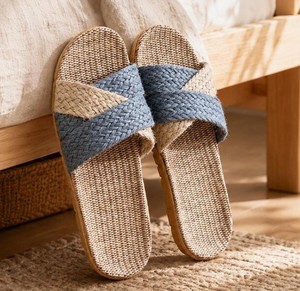 Sandalias Planas de Rafia Natural para Mujer, Hechas a Mano, Ligeras, con Aumento de Altura, Desechables - Product Image 1