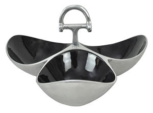 Fournitures de restaurant : Ensemble de 3 bols à grignotages faits main pour noix, biscuits et snacks, en métal artisanal, décoration de luxe pour la maison, bol centre de table, meilleures ventes - Product Image 4