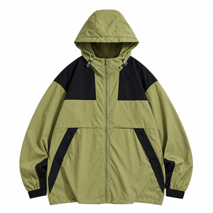 Chaqueta Impermeable Reflectante con Cremallera Personalizada Glory Zone, Estilo Urbano Moderno, Diseño Oversize con Parches, Ropa de Invierno Unisex - Product Image 1