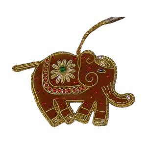 Accesorio de Soporte Internacional Árbol de Navidad Mejor colgante Forma de elefante Ornamento Tela Tamaño estándar Diseño personalizable - Product Image 1
