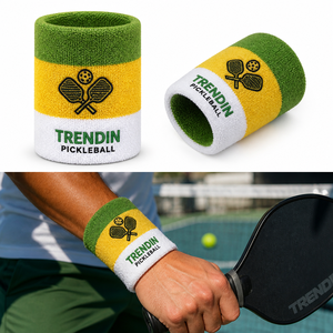 Bracelet de sport personnalisé pour pickleball et padel, broderie LOGO, en nylon et coton respirant et résistant, absorbant la transpiration, pour le tennis - Product Image 4