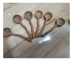 Juego de Cucharas de Madera Natural Ecológicas para Cocina, Grabado de Logotipo Personalizado, Precio de Fábrica - Product Image 1