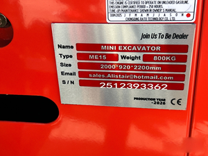 Miniexcavadora de Gasolina ME15 2026, Equipo Compacto Sin Usar, Lista para Exportar - Product Image 2