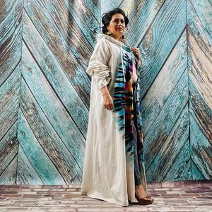 Magnifique Nouvelle Robe Kimono d'Été Coupe Droite Style Vacances Bohème Chic Tendance pour Femme Col en V Tie-Dye - Product Image 5