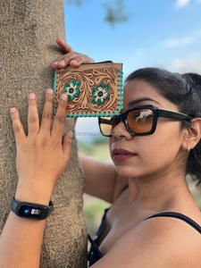 Nuevo pelo marrón hecho a mano Real en piel oculta monederos de cambio de moneda de cuero lindo pequeño rectángulo forma moneda tarjeta cremallera casos - Product Image 5