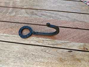 Hand Forged Wrought Iron Wall <b>Hook</b> Vintage Industrial Decorative J <b>Hook</b> for <b>Coats</b> Bags Hats Rustic Antique <b>Single</b> Hanger - Product Image 5