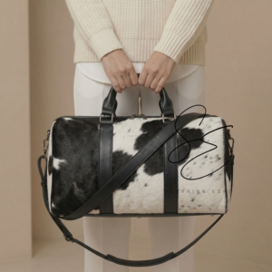 Bolsa de Viaje de Cuero Auténtico, Bolsa de Lona de Cuero Vacuno Unisex, Bolsa de Equipaje de Cuero Vacuno Personalizada, Bolsas de Fin de Semana Grandes - Product Image 2