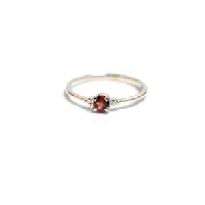 <b>Garnet</b> 925 Sterling <b>Silver</b> Luxury Engagement Wedding Anniversary <b>Ring</b> January Birthstone Gemstone for Her Party Gift - Product Image 4