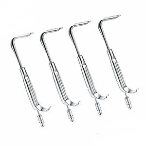 ชุดเครื่องมือถ่างจมูก Aufricht ใหม่ จำนวน 4 ชิ้น ทำจากเหล็กกล้าไร้สนิม พร้อมอุปกรณ์ดูด สำหรับศัลยกรรมตกแต่งจมูก ศัลยกรรมหู คอ จมูก - Product Image 4