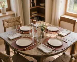 Napperons de table en cuir véritable Elite Design, imperméables et résistants à l'huile, pour salles de banquet de luxe LPM-0016B - Product Image 5