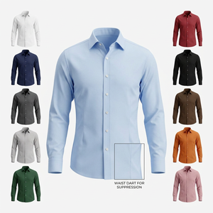 Camisas de Vestir Casuales con Cierre de Cremallera, Dos Bolsillos en el Pecho, Corte Ajustado, Diseño Personalizado Impreso, Puños con Botones de Pana, Manga Larga, Prendas Exteriores Elegantes - Product Image 1