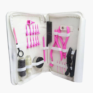 Kit professionnel tout-en-un en acier inoxydable pour extensions capillaires avec pinces à extensions, outil à boucles, ciseaux et outil de tirage - Product Image 6
