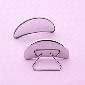 Premium Curved Half <b>Moon</b> Eyelash <b>Mirror</b> Wide View Lash Extension Application Tool for Salon Technicians - Product Image 1