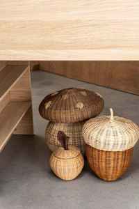 Panier à fruits en rotin fait main, décoration naturelle et écologique pour la maison, chambre d'enfant, en provenance du Vietnam - Product Image 2