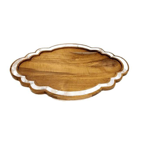 Platos para Servir Comida de Ramadán, de Madera con Detalles en MOP, Diseño Elegante, Bandejas para Servir Chocolate Eid Mubarak a un Precio Accesible - Product Image 1