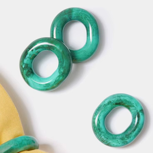 Decorative Resin Napkin Rings Set For Farmhouse Dining Table <b>Wedding</b> Banquet And Holiday Table Styling - Product Image 1