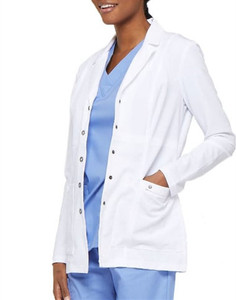 Hot Sale <b>Women's</b> Medical Lab <b>Coat</b> High-quality Breathable Cotton Polyester Spandex Multi Front Pocket OEM <b>Women</b> Scrub Lab <b>Coat</b> - Product Image 2