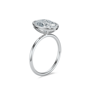 Bague Luna - East West Gem Co - Or massif 14 carats - Diamant taille ovale - Bijoux de mariage, de fiançailles et d'anniversaire - Product Image 1
