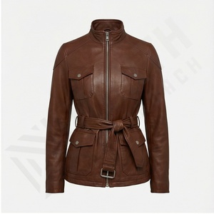 Chaqueta de Cuero de Moda Transpirable de Piel de Oveja, Chaqueta de Cuero Personalizada de Alta Calidad para Mujer - Product Image 2