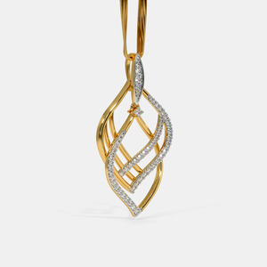 Collar con Colgante de Diamante Cultivado en Laboratorio en Forma de Lágrima Geométrica en Oro Amarillo - Product Image 6