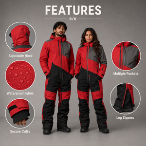 Custom Red Grey Unisex Snowboarding Ski Suit Waterproof Jacket and Cargo Snow <b>Pants</b> Winter Clothing Manufacturer Supplier - Product Image 3