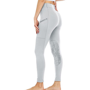 Latest OEM Horse Equestrian Wear Breathable Polyester Cotton Modern Women's Horse Riding Leggings Lightweight High Rise Loose - Product Image 6