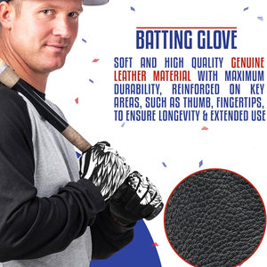 Guantes de Bateo de Béisbol Personalizados al por Mayor con Logotipo, de Cuero de Alta Calidad, Transpirables, Ligeros y Ecológicos, Hechos a Medida - Product Image 6