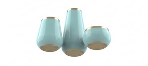 Vantage Modern Luxury Set of 3 Aluminium Enamel Finished Tabletop Flower <b>Vase</b> <b>Unique</b> Style Fancy Home Wedding Decor - Product Image 5