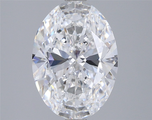 Diamante Blanco Suelto de Corte Ovalado Brillante de 3 Quilates con Simetría Excepcional y un Impresionante Fuego Helado para Diseño de Joyería Fina Personalizada - Product Image 1