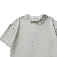 Nouveau T-shirt Homme Oversize Vintage Délavé Effet Minéral et Acide, Coupe Boxy, Personnalisable, Effet Usé