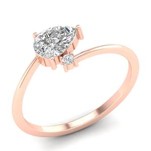 Anillo Solitario REYES Elegante de Plata de Ley 925 con Corte de Pera y Moissanita de 0.77 Quilates, Joyería Fina Personalizada OEM ODM para Mujer - Product Image 2