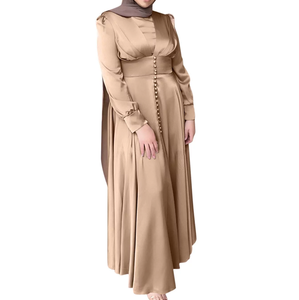Abaya personnalisée avec logo, en gros, couleur noire unie, style traditionnel décontracté moderne, robe élégante en viscose, thobe omanais pour femme musulmane - Product Image 6