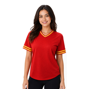 Camiseta Deportiva de Béisbol de Malla para Mujer, Personalizada, Cuello Redondo, Sublimada - Product Image 6