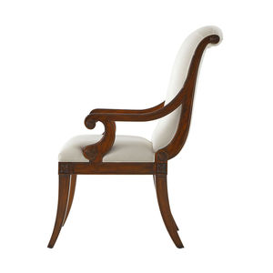 Fauteuil d'appoint classique de luxe de style provincial français, en bois massif et rembourré, pour la maison et l'hôtel - Product Image 4