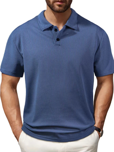 Chemise décontractée pour homme, nouvelle collection été 2025, style européen et américain, avec col rayé et manches courtes, personnalisable avec logo ODM - Product Image 4