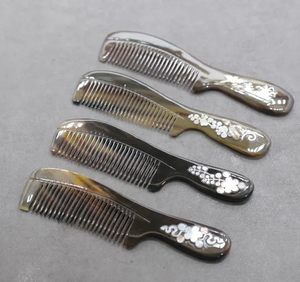 Peigne en corne de buffle pour hommes et femmes, 3 pièces de tailles différentes et artisanat naturel, vente en gros de peignes en corne - Product Image 5