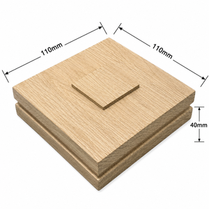 Solid Wood Stair Newel Cap 110mm x 110mm x 40mm Minimalist Design Durable For Staircase Use - Product Image 1