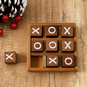 Juego de Tres en Raya de Madera Hecho a Mano Personalizado |   Decoración Moderna para el Hogar y Set de Juegos de Viaje - Product Image 4