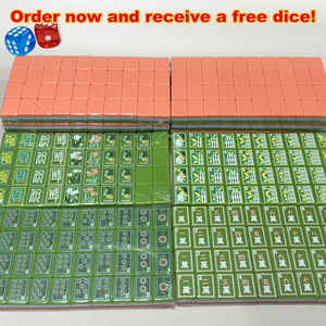 Juego de Mahjong Americano de Lujo, Plegable, de 4 Capas, 160 Piezas, en Acrílico Rosa, Esmeralda, Naranja y Verde - Product Image 4
