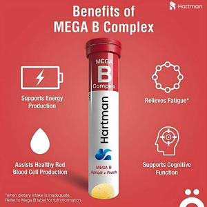 Méga Complexe B 20 Comprimés Effervescents Saveurs Abricot Pêche Dosage Adulte Complément Alimentaire pour Adolescents Femmes Enceintes - Product Image 4