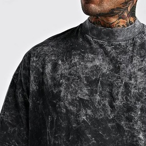 T-shirt personnalisé 2026 en coton 270G, coupe oversize à épaules tombantes, effet délavé, vierge, pour homme, avec logo personnalisé - Product Image 6