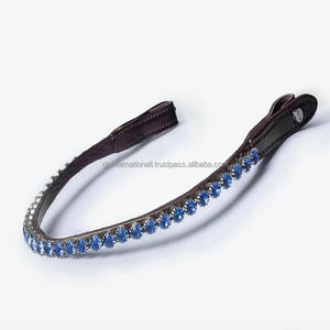 Chaîne en métal de cristaux brillants de miel doré personnalisé bande décorative de front de cheval en cuir en plein Cob sur la taille à bas prix - Product Image 2