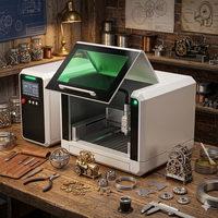 Máquina de Corte Láser de Fibra CNC ARGUS de 800W, Cortadora Láser de Metal Pequeña con Control Cypcut para Laboratorio, Compatible con BMP/PLT/LAS