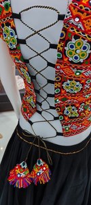 Lehenga Choli de Crepé para Mujer con Bordado y Estampado Digital, Moda Tradicional India para Diwali, Bodas y Fiestas - Product Image 3