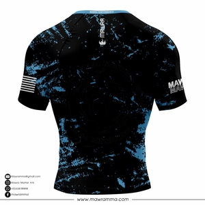 Rashguard à manches courtes personnalisé avec logo OEM, extensible dans les 4 sens, pour BJJ, MMA, sports de combat, couche de compression, haut de gamme - Product Image 6