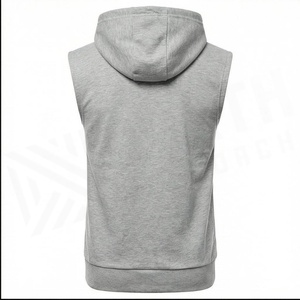Sweat à capuche sans manches North Approach pour homme, avec fermeture éclair et poche avant, décontracté, gris, coupe classique, pour l'automne - Product Image 2