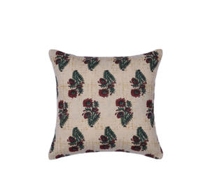 Funda de Cojín Decorativa para el Hogar y Hoteles, Hecha a Mano en India con Estampado Floral, 100% Algodón, 200 Hilos, 45*45cm, Cierre Invisible - Product Image 4