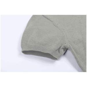 Pull à col rond à manches courtes en coton fin anti-froissement pour femmes, mode ODM OEM, coupe régulière - Product Image 5