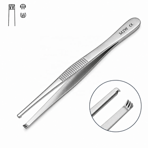 Pinces à tissus dentées 2×3, fines, chirurgicales, en acier inoxydable, instrument de précision pour la manipulation des tissus, OEM ODM - Product Image 4
